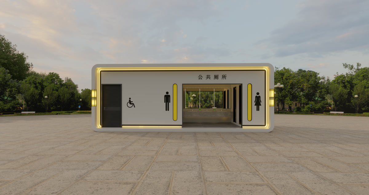 集装箱卫生间侧面效果图